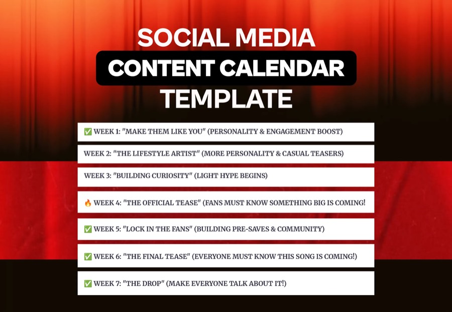 12-Week Content Calendar Template