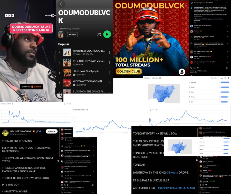 Odumodublvck rollout: street language, catchy phrases, cultural branding